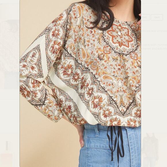 Warm NY Veronique Silk Patterned Blouse - Picture 2 of 9